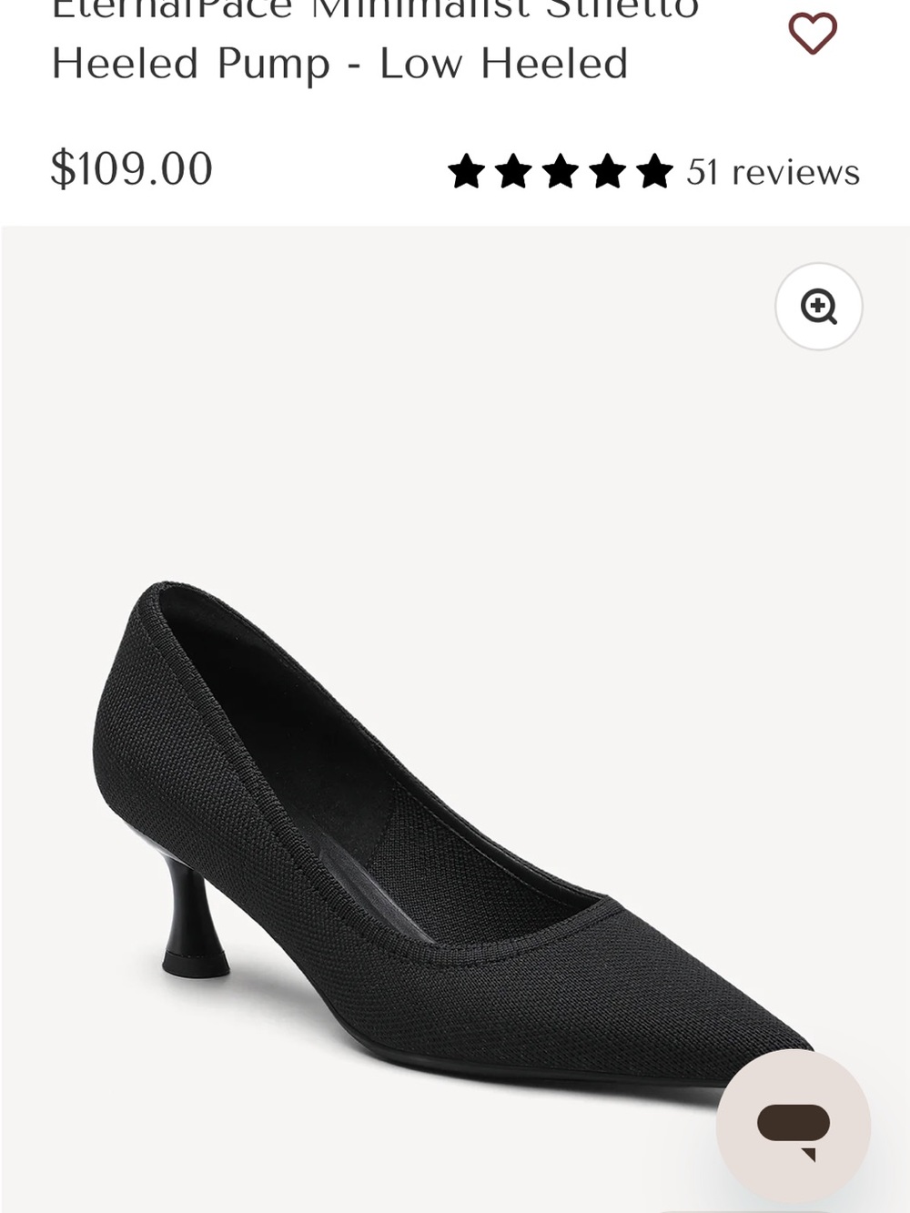 Minimalist Pointed-Toe Low Stiletto Pump — Black